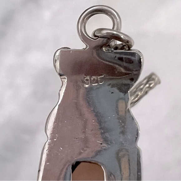 Peruvian Pink Opal Sterling Silver Toggle Clasp Bracelet - Picture 12 of 13